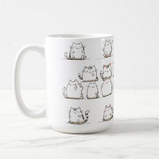 Minimalistische Cat Line Art - Elegant met de hand Koffiemok