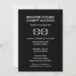 Minimalistische Charity Event Print en Digital Kaart