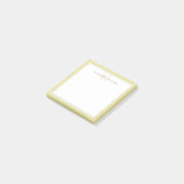 Minimalistische Chartreuse Script Tweegrens Monogr Post-it® Notes (Schuin)