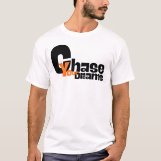 Minimalistische 'Chase Your Dreams' Typografie Mot T-shirt