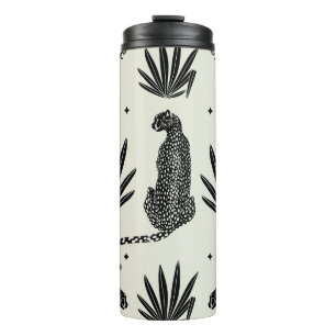 Minimalistische cheetah illustratie  thermosbeker
