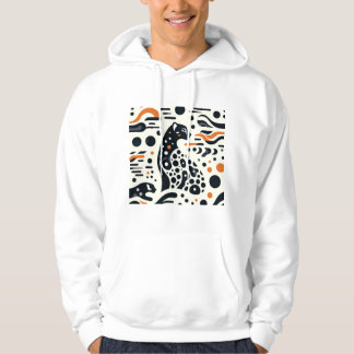 Minimalistische Cheetah Spot Hooded Sweatshirt