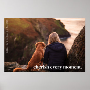 Minimalistische Cherish Memory Aangepaste Enkele F Poster