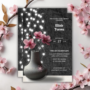 Minimalistische Cherry Blossom Flowers Baby shower Kaart