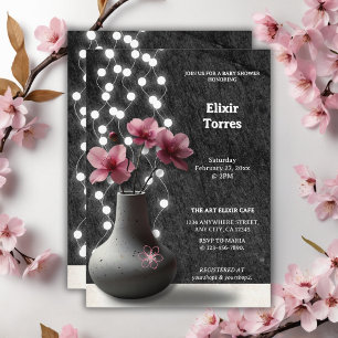 Minimalistische Cherry Blossom Flowers Baby shower Kaart