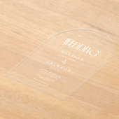 Minimalistische Chic Arch bruiloft uitnodiging Acryl Uitnodigingen (Laagn)