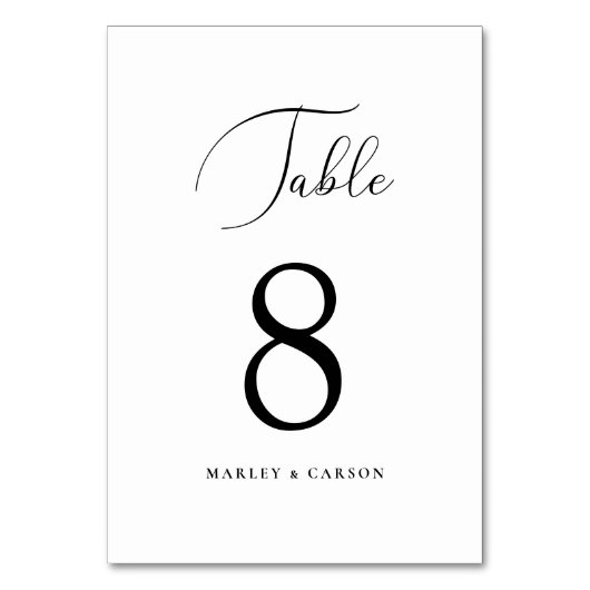 Minimalistische Chic Calligraphy Script Wedding Kaart (Voorkant)