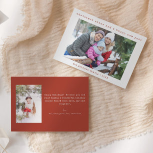 Minimalistische Chic Familie 2 Foto Kaart voor K