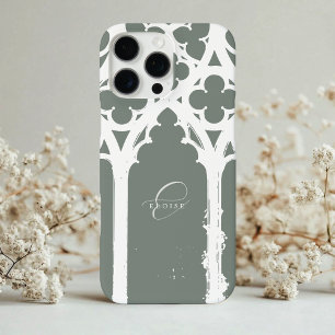 Minimalistische Chic Gotische Boog Typografie Sali iPhone 16 Pro Max Hoesje