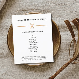 Minimalistische Chic Nepgouden Schaar Kapsalon Men Flyer