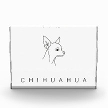 Minimalistische Chihuahua Signature Line Kunst | E