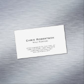 Minimalistische chique modern zwart wit charmant magnetisch visitekaartje (Voorbeeld)