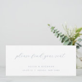 Minimalistische chique trouwtafel zit Kaart header (Staand voorkant)