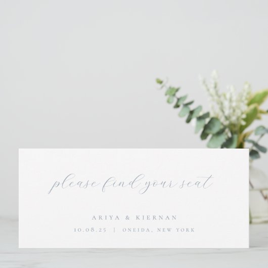 Minimalistische chique trouwtafel zit Kaart header (Staand voorkant)