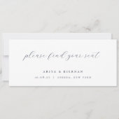 Minimalistische chique trouwtafel zit Kaart header (Voorkant)