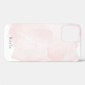 Minimalistische chique Waterverf roze penseelstrek Case-Mate iPhone Case (Achterkant (horizontaal))