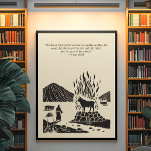 Minimalistische Christelijke muurkunst – Bijbelver Poster