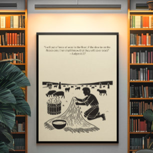 Minimalistische Christelijke muurkunst – Bijbelver Poster