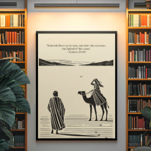 Minimalistische Christelijke muurkunst – Bijbelver Poster