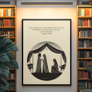 Minimalistische Christelijke muurkunst – Bijbelver Poster
