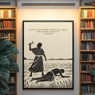 Minimalistische Christelijke muurkunst – Bijbelver Poster