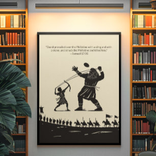 Minimalistische Christelijke muurkunst – Bijbelver Poster