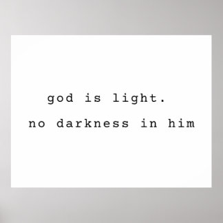 Minimalistische christelijke poster God is Licht