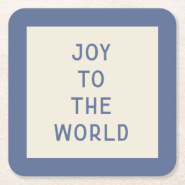 Minimalistische Christmas Carol Typografie Onderze Vierkante Kartonnen Onderzetter