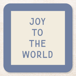 Minimalistische Christmas Carol Typografie Onderze Vierkante Kartonnen Onderzetter