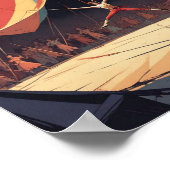 Minimalistische circusscène poster (Hoek)