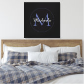 Minimalistische cirkel moderne monogram initiaal n canvas afdruk (Insitu (Slaapkamer))