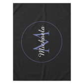 Minimalistische cirkel moderne monogram initiaal n tafelkleed (Voorkant)