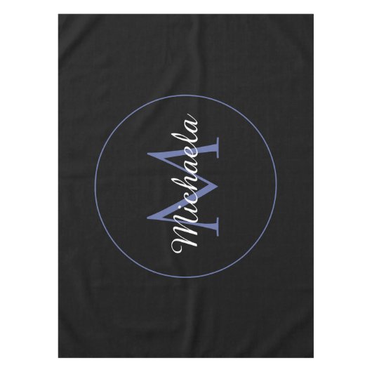Minimalistische cirkel moderne monogram initiaal n tafelkleed (Voorkant)