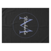 Minimalistische cirkel moderne monogram initiaal n tafelkleed (Voorkant (Horizontaal))