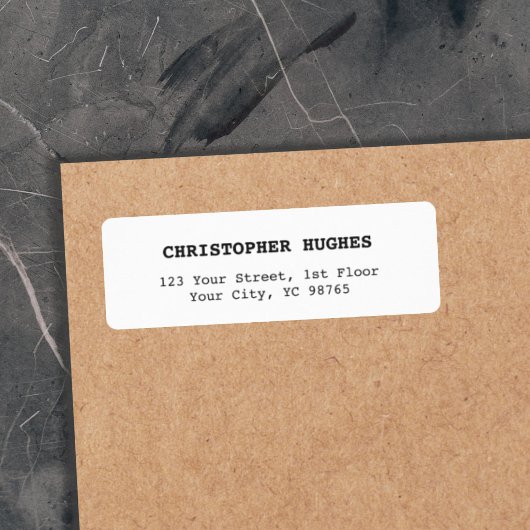 Minimalistische Classic Elegant Black&White Label