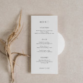 Minimalistische Classic Font Wedding Menu Kaart