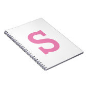 Minimalistische Classic Modern Roze Initiaal Lette Notitieboek (Rechterzijde)