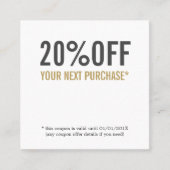 Minimalistische Clean Bold Beauty Salon Coupon (Voorkant)