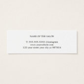 Minimalistische Clean Grey Schaar Hair Stylist Mini Visitekaartjes (Achterkant)