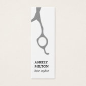 Minimalistische Clean Grey Schaar Hair Stylist Mini Visitekaartjes (Voorkant)