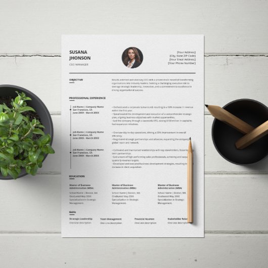 Minimalistische Clean Resume Sjabloon