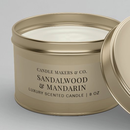 Minimalistische Clear Candle Tin 3x1" Rectangle La Sticker