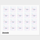 Minimalistische Cloud Nine zachte blauwe bruidsdou Vierkante Sticker (Vel)