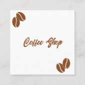 Minimalistische Coffee Shop Visitekaartje – Bruin (Voorkant)