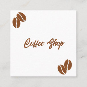 Minimalistische Coffee Shop Visitekaartje – Bruin 