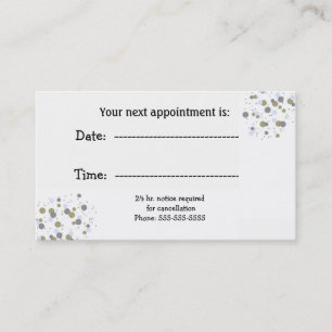 Minimalistische Confetti Stippen Specialist Afspra Afsprakenkaartje