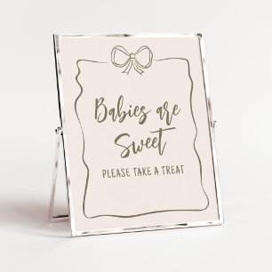 Minimalistische Coquette Baby shower Baby's zijn z Poster