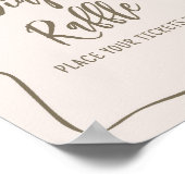 Minimalistische Coquette Baby shower Luier Raffle Poster (Hoek)