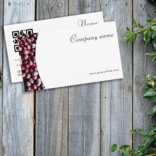 Minimalistische Cornel berry foto QR Visitekaartje