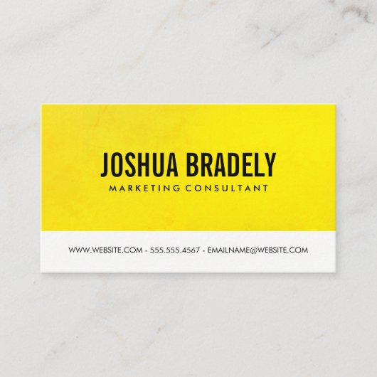 Minimalistische Corporate Two Tone Visitekaartje (Voorkant)